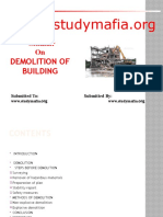 Civil DEMOLITION OF BUILDING
