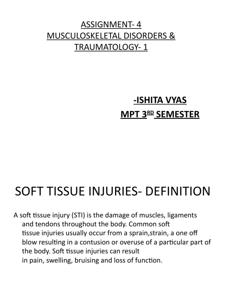 Soft Tissue Injuries | PDF