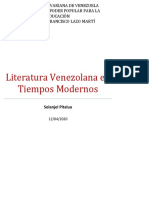 Literatura Venezolana en Tiempos Modernos
