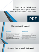The Fukushima accident's impact on Japan's international business image