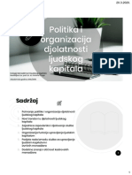 Politika I Organizacija Djelatnosti Ljudskog Kapitala