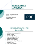 Human Resource Management: Books For Reference C.B Memoria Bishwajeet Patnayak Edward Fillpo