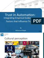 Factors Influencing Trust in Automation