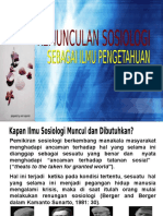 Kemunculan Sosiologi