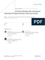 Determinants of Service Quality and Continuance Intention of Online Services: The Case of Etax