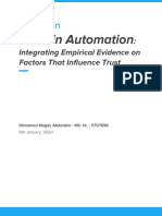 UI Seminar Report - Mohamed Abdelalim - Trust in Automation