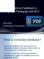 Ellis Oral Corrective Feedback in Language Pedagogy and SLA