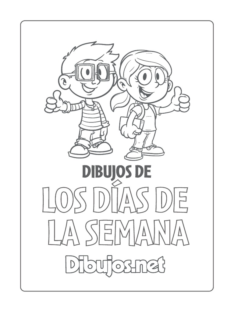 Dibujos de Los Dias de La Semana para Colorear PDF | PDF