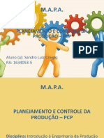 MAPA - PLANEJAMENTO E CONTROLE DA PRODUÇÃO