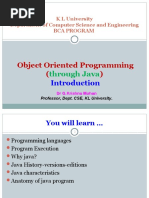 Object Oriented Programming : Through Java