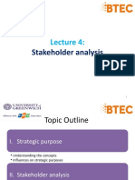 574 - Lecture 4 - Stakeholder Analysis