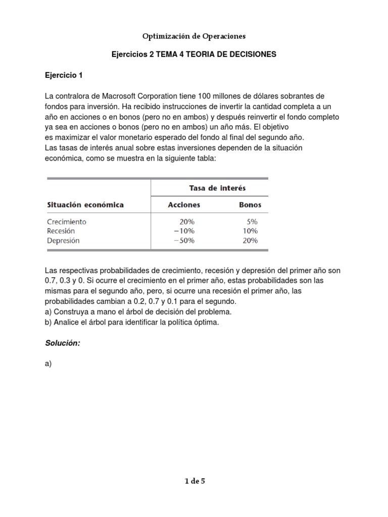 Estrategias de Inversión y Decisiones Financieras | PDF | Compartir ...