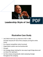 Leadership Style of Jack Welch