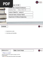 Course Code: CS 283 Course Title: Computer Architecture: Class Day: Friday Timing: 12:00 To 1:30