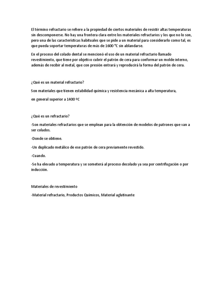 Refractario | PDF
