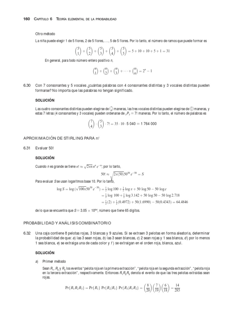 Probabilidad y Análisis Combinatorio y Diagrama de Venn | PDF ...