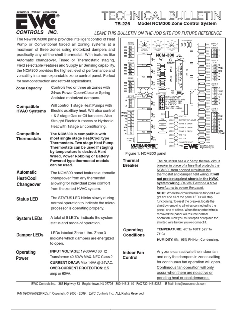 Zone Controller EWC NCM300 0226 Thermostat Heat Pump