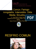 Clase 13 RESFRIO COMUN, FARINGOAGMIDALITIS, ADENOIDITIS, SINUSITIS, OTITIS