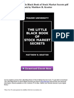 The Little Black Book of Stock Market Secrets PDF Ebook by Matthew R. Kratter