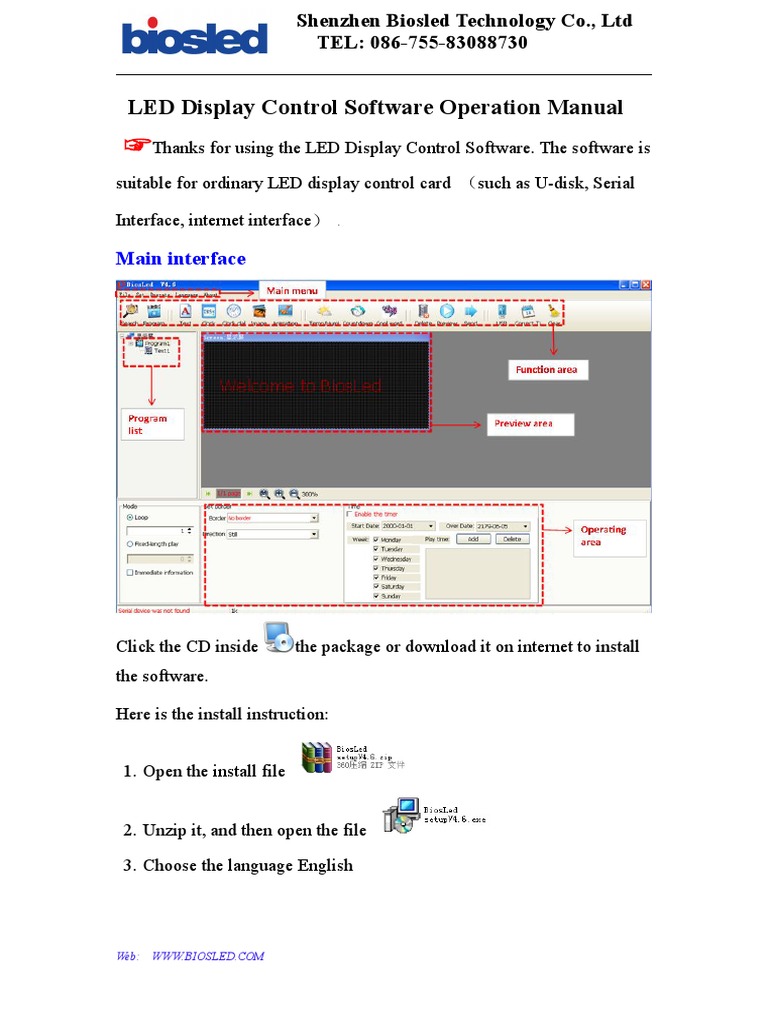 LED Display Control Software Guide | PDF | Icon (Computing) | World ...