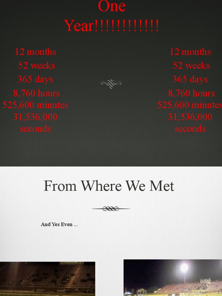 Time Breakdown: One Year Explained | PDF | Home & Garden