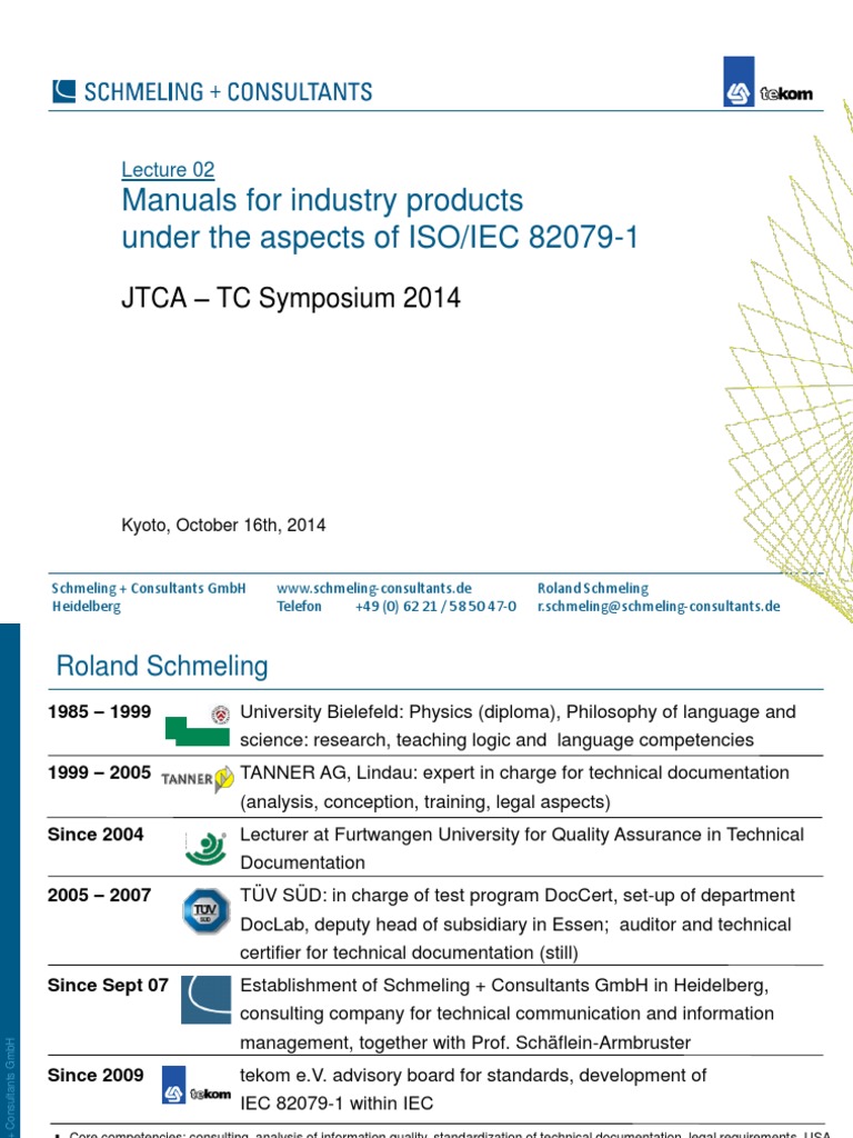 IEC 82079-1: Guidelines for Manuals | PDF | Target Audience