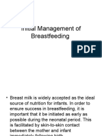 Initial Management of Breast Feeding