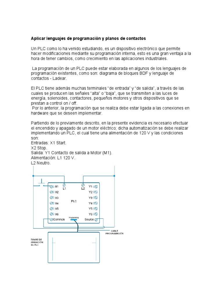 Evidencia Interpretar Los Componentes En Un Sistema De Control Controlador Logico Programable Ingenieria Electrica