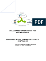 DESALINATED WATER SUPPLY PROCEDURE FOR CONFINED SPACES