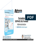 formation - admin securite - SOPHOS XG Firewall administration