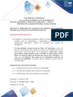 Tarea 2 - Sistemas de Ecuaciones Lineales, Rectas, Planos y Espacios Vectoriales