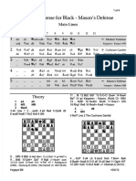 Petrof Petroff Defense For Black F Defense For Black - Mason's Defense - Mason's Defense