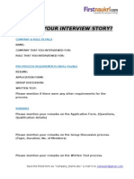 Interview Story Format-Firstnaukri