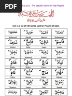 99 Names of Prophet Muhammad (PBUH) | PDF | Prophets And Messengers In ...