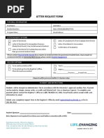 Letter Request Form: Personal Information