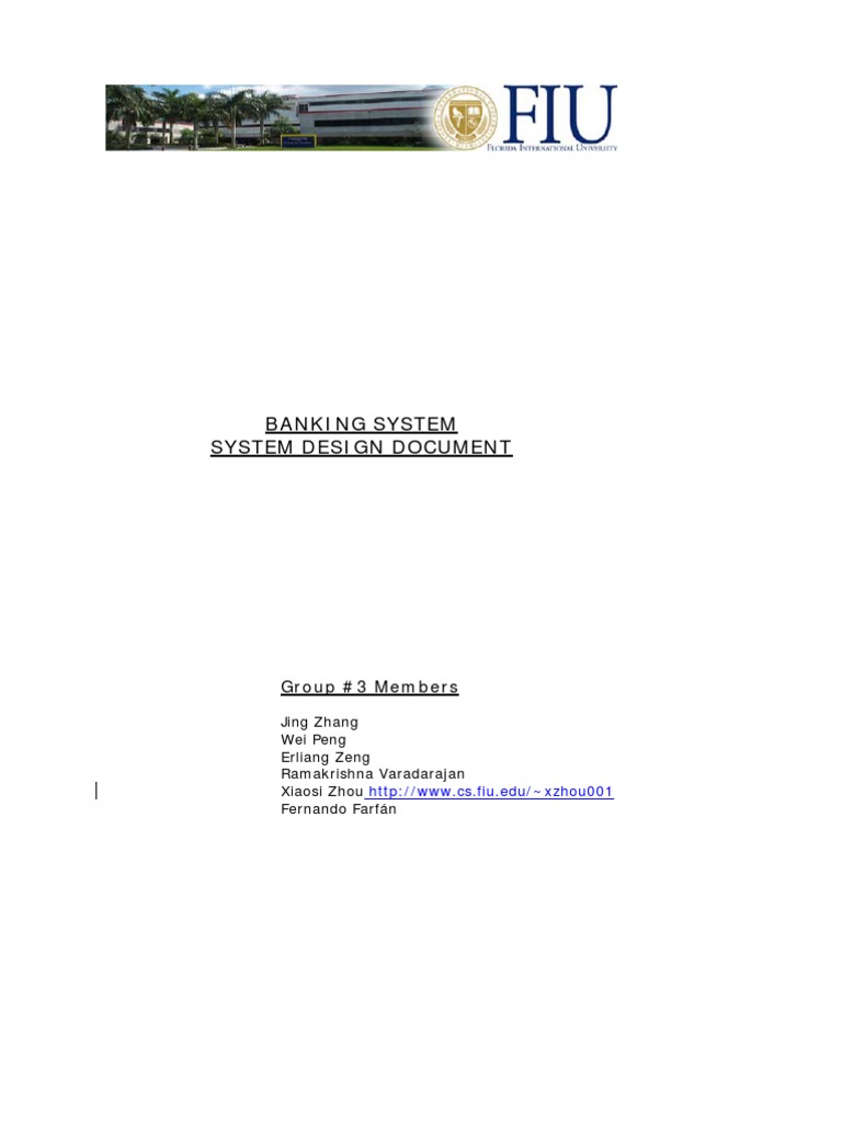 Banking System Design Overview | PDF | Databases | User (Computing)