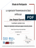 Manejo de La Hipertensión Arterial para Equipos de Atención Primaria-Certificado Del Curso 353491