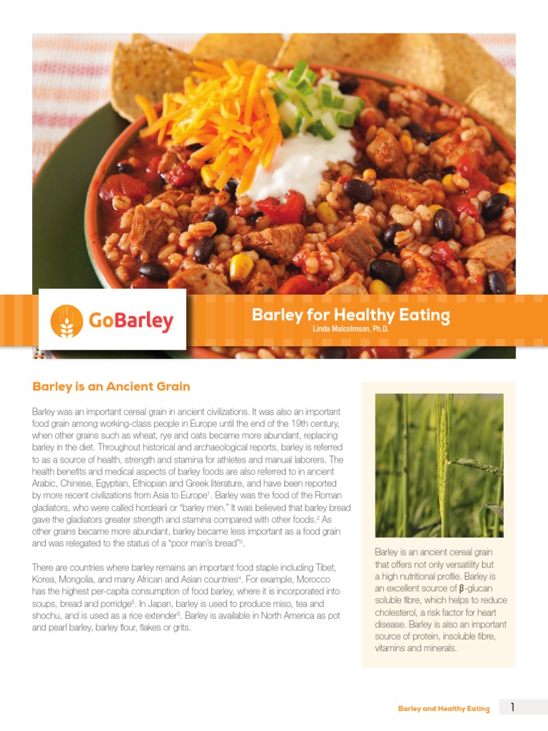 En 2014 Gb Healthy Eating Tech Sheet Hrez Web Pdf Whole Grain Barley