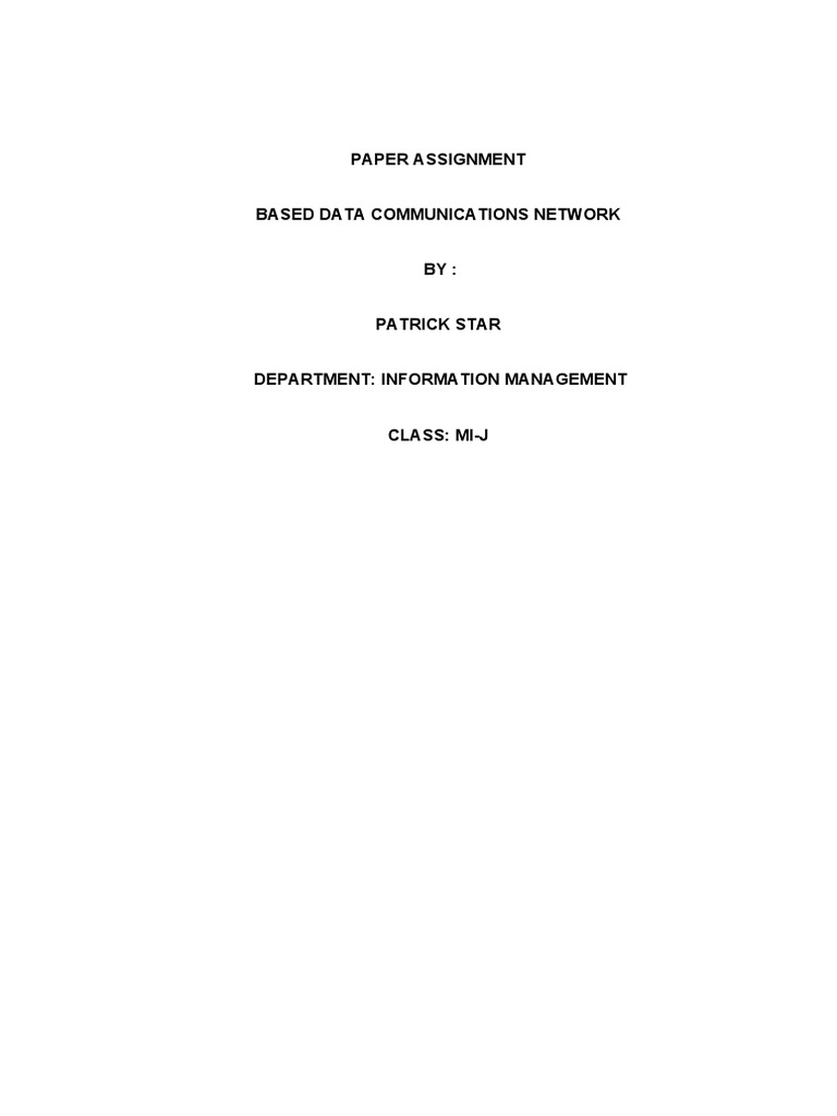 Paper Assignment | PDF | Transmission Medium | Computer Network