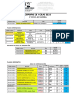 CUADRO de HORAS II TURNO - IEE: LUIS FABIO XAMMAR JURADO - 2020