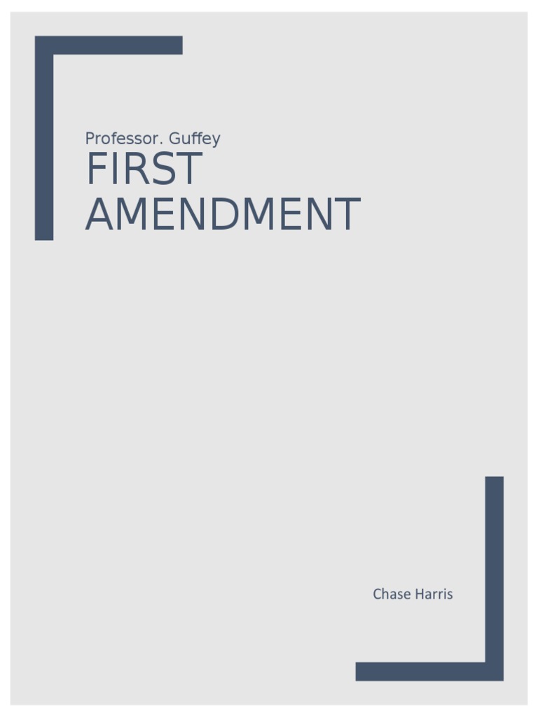 First Amendment | PDF | First Amendment To The United States ...