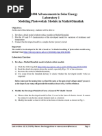 Lab 1 - Modeling Photovoltaic Module in Matlab-Simulink