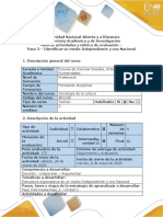 Guía de Actividades y Rúbrica de Evaluación - Paso 3 - Identificar Un Medio Independiente-nacional