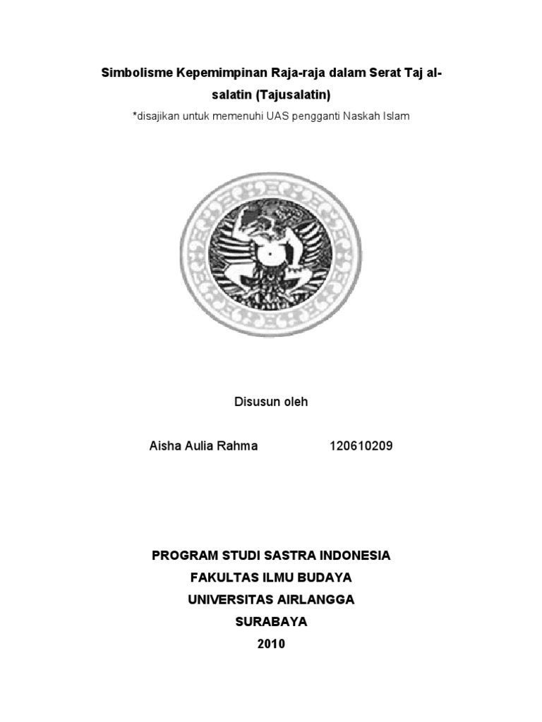 Simbolisme Raja dalam Serat Tajusalatin | PDF