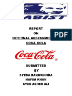 Coca Cola Internal Assessment Report /TITLE