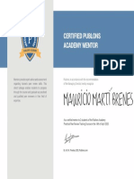Publons Academy Mentor Certificate