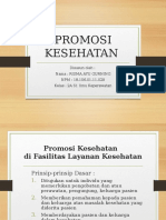 PROMOSI KESEHATAN DI FASILITAS LAYANAN