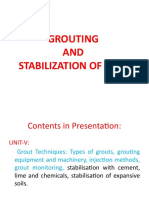 Grouting AND Stabilization of Soils