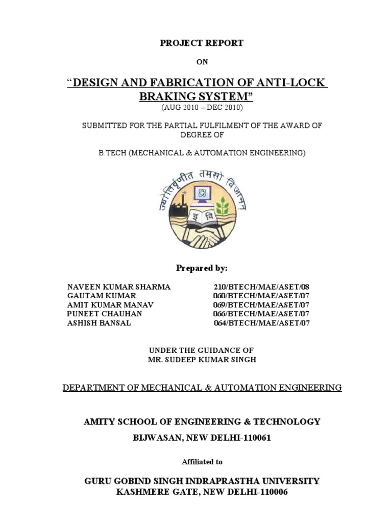 Anti-Lock Braking System Overview | PDF | Anti Lock Braking System | Brake