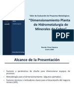 6. Dimesionamiento Planta de Hidrometalurgia (1).pdf